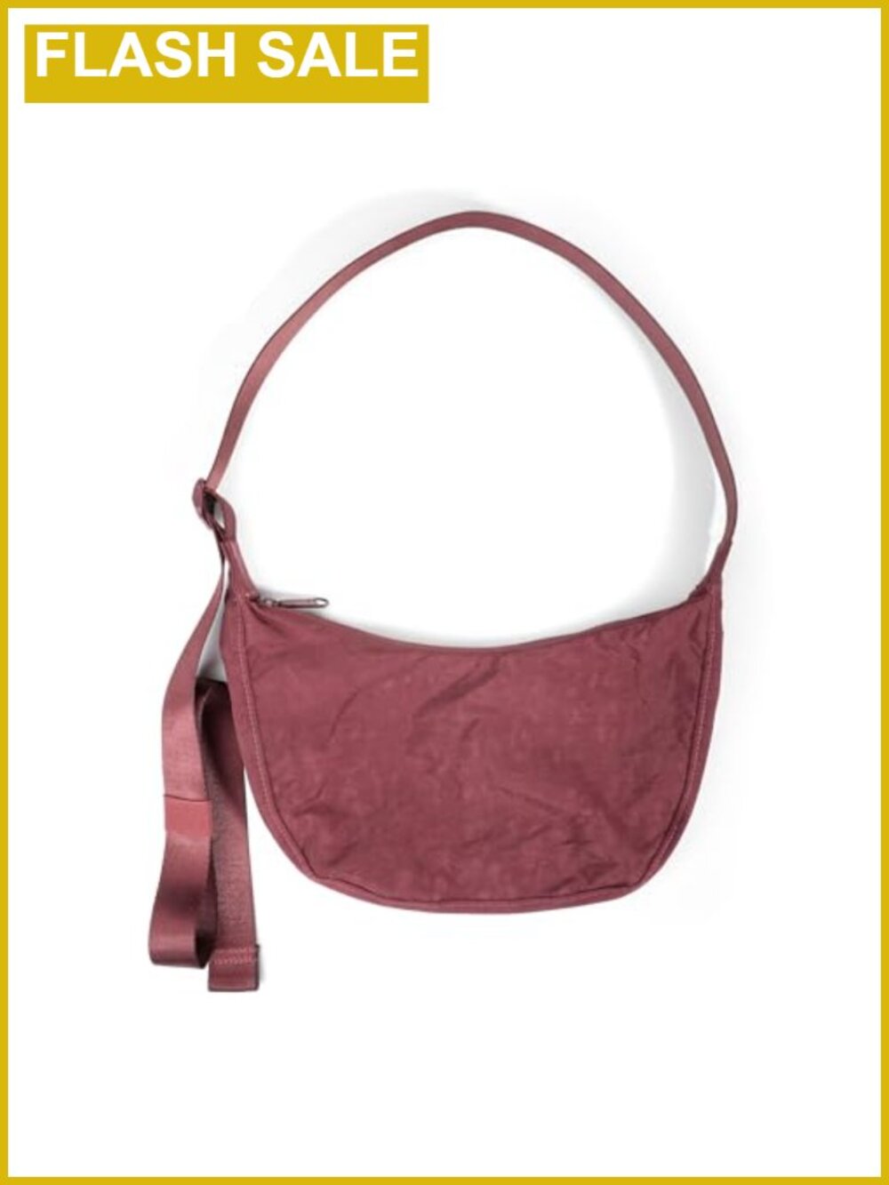 Waterproof Nylon Slouchy Crescent Crossbody Bag with Adjustable Strap
